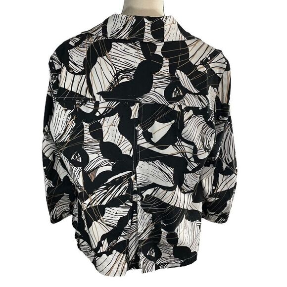 Tribal Abstract Button Up Long Sleeve Blazer Jacket - Picture 5 of 8